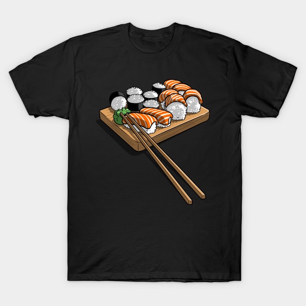 Sushi chopsticks T-Shirt by albertocubatas